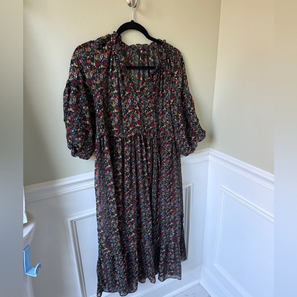 Floral Black Dress
